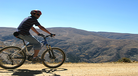 Mountain Bike In The Andes
