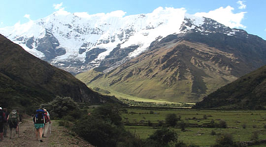 Trekkers Along The Salkantay Trek To Machu Picchu