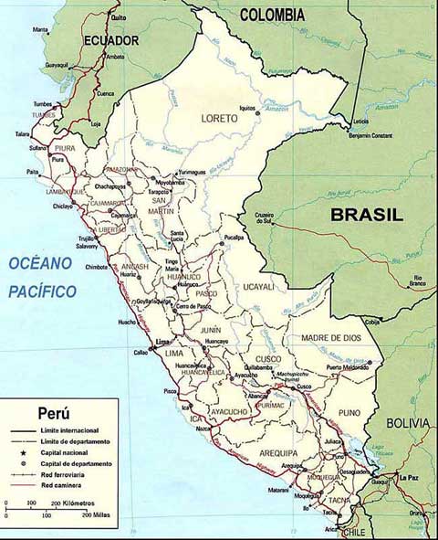 Political Map Of Peru